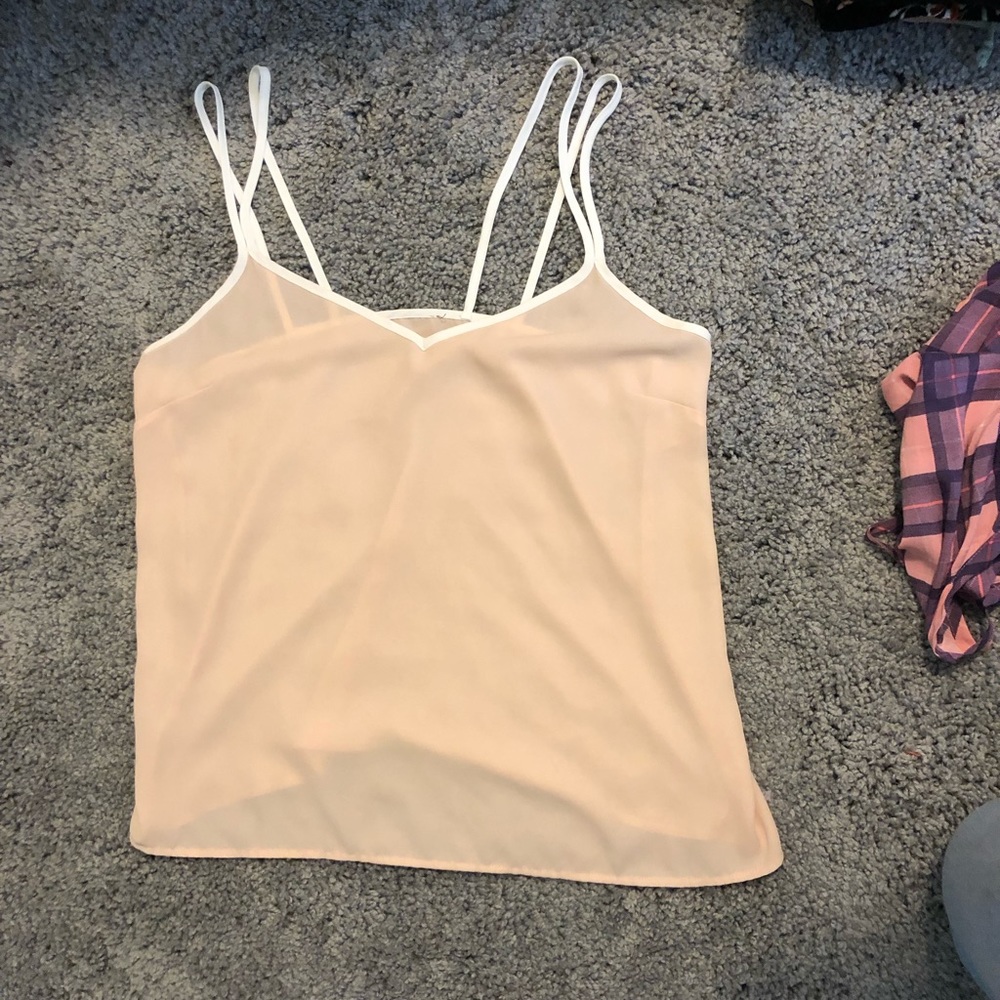 Pink and white cami